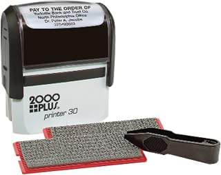 Cosco 2000PLUS Self-Inking Print Kit, 1 7/8" x 3/4" Impression, Black