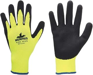 MCR Safety 96731HVL Latex Gloves, Large, 1-Pair, Yellow