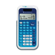 TI-34 MultiView Scientific Calculator - Blue/White by Texas Instruments – Small, Plastic, Blue, Model 34MV/TBL/1L1/A