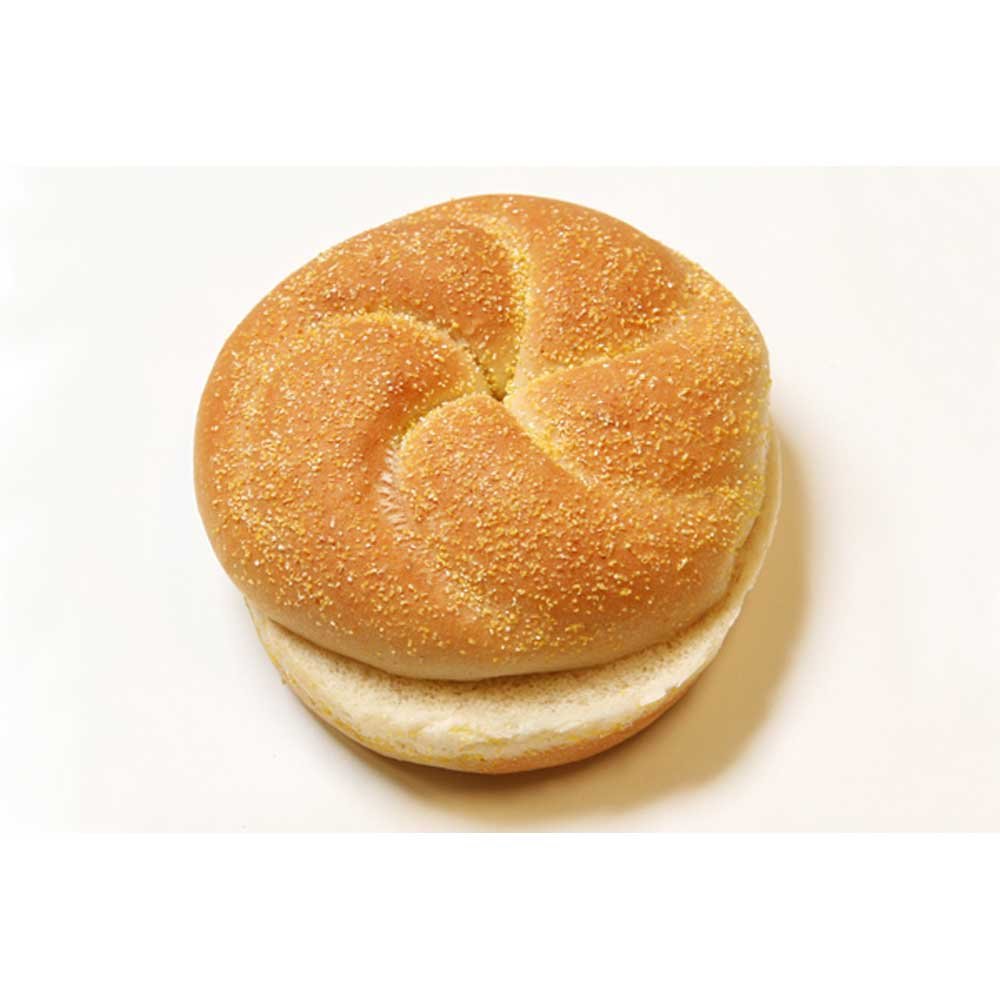 Kaiser Corn Meal Dusted Hamburger Bun by Rotellas – 4 inches, Pack of 96