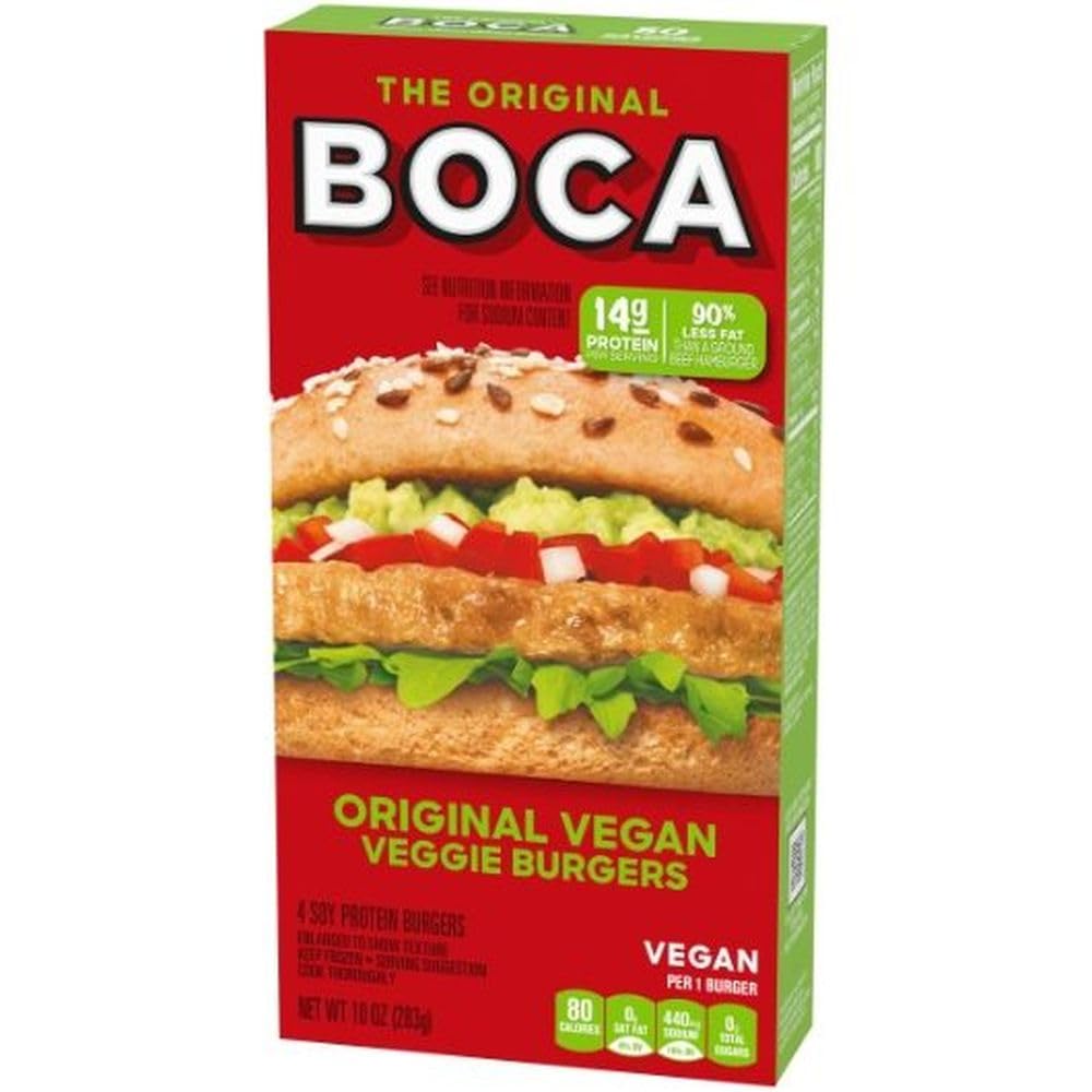 Original Vegan Veggie Burgers by Boca – 10 Fl Oz (Pack of 12), Pack of 12