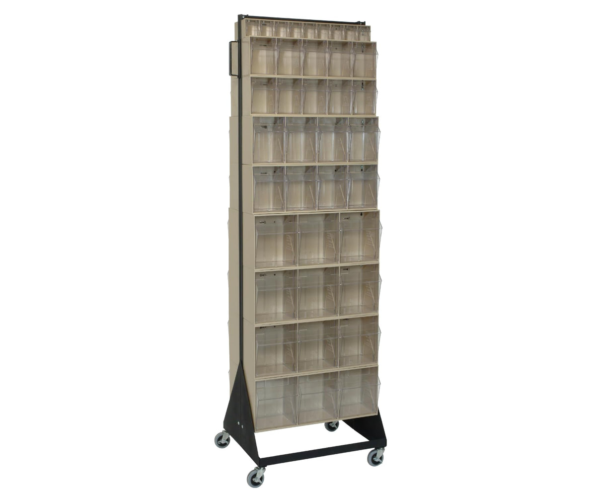 QUANTUM STORAGE SYSTEMS One Size / 18 Ivory Tip Out Bins Multi-Sizes / Multi Standing Shelf Units