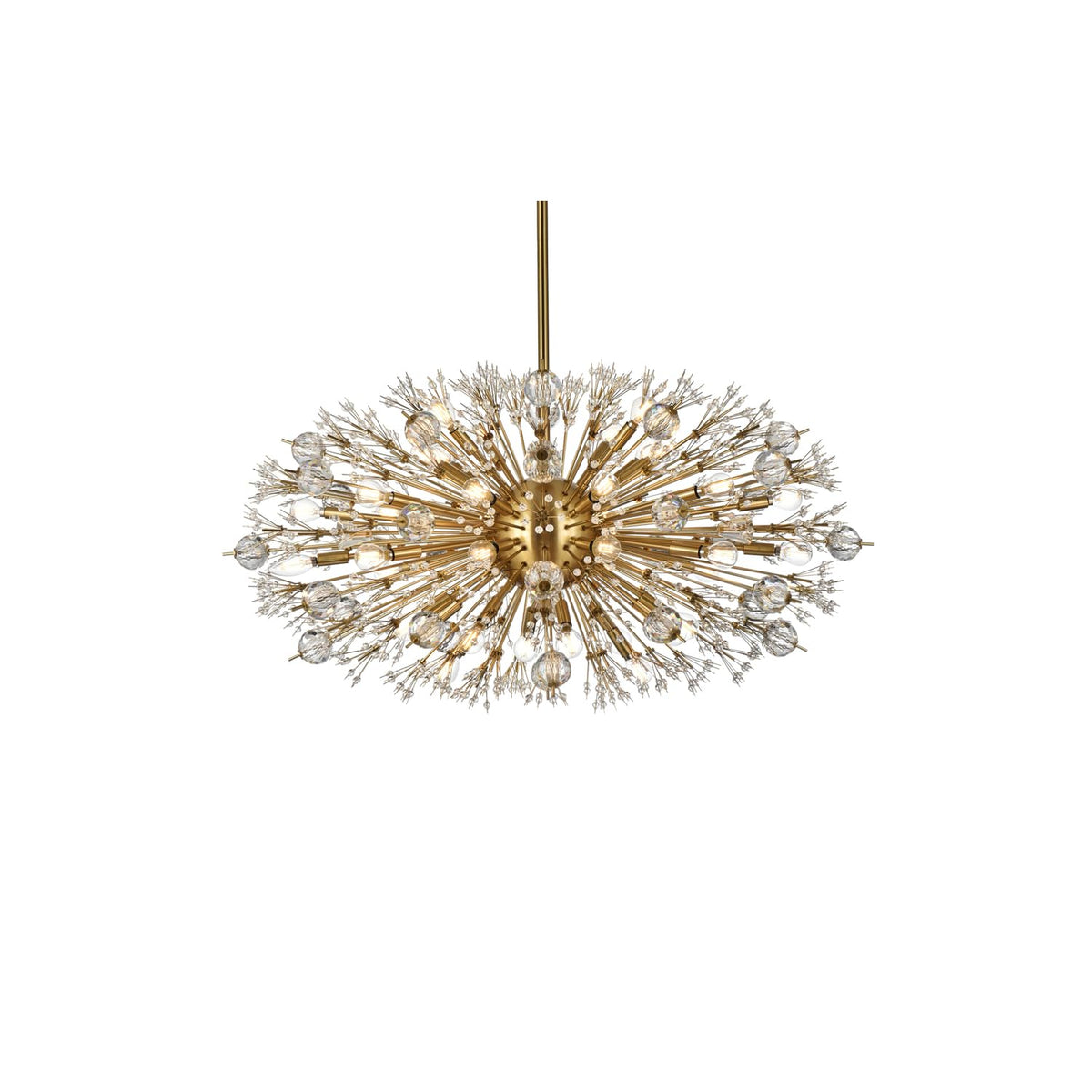 Vera 38 Light Pendant by Lighting Design – Metal, Clear, Model 2550D42SG