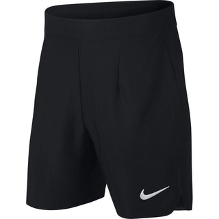 Boy's Court Ace Sweat Wicking Tennis Shorts with Pockets (Black/White/Small) by Nike – Summer, Black/White, Model AO8354