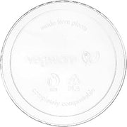 Vegware VDC-120H Compostable Clear Round Deli Container Lids, Case of 500, PLA Renewable Plant Based Plastic, Fits (8-32oz) Containers, Reuseable, Meal Prep Food Storage Lids