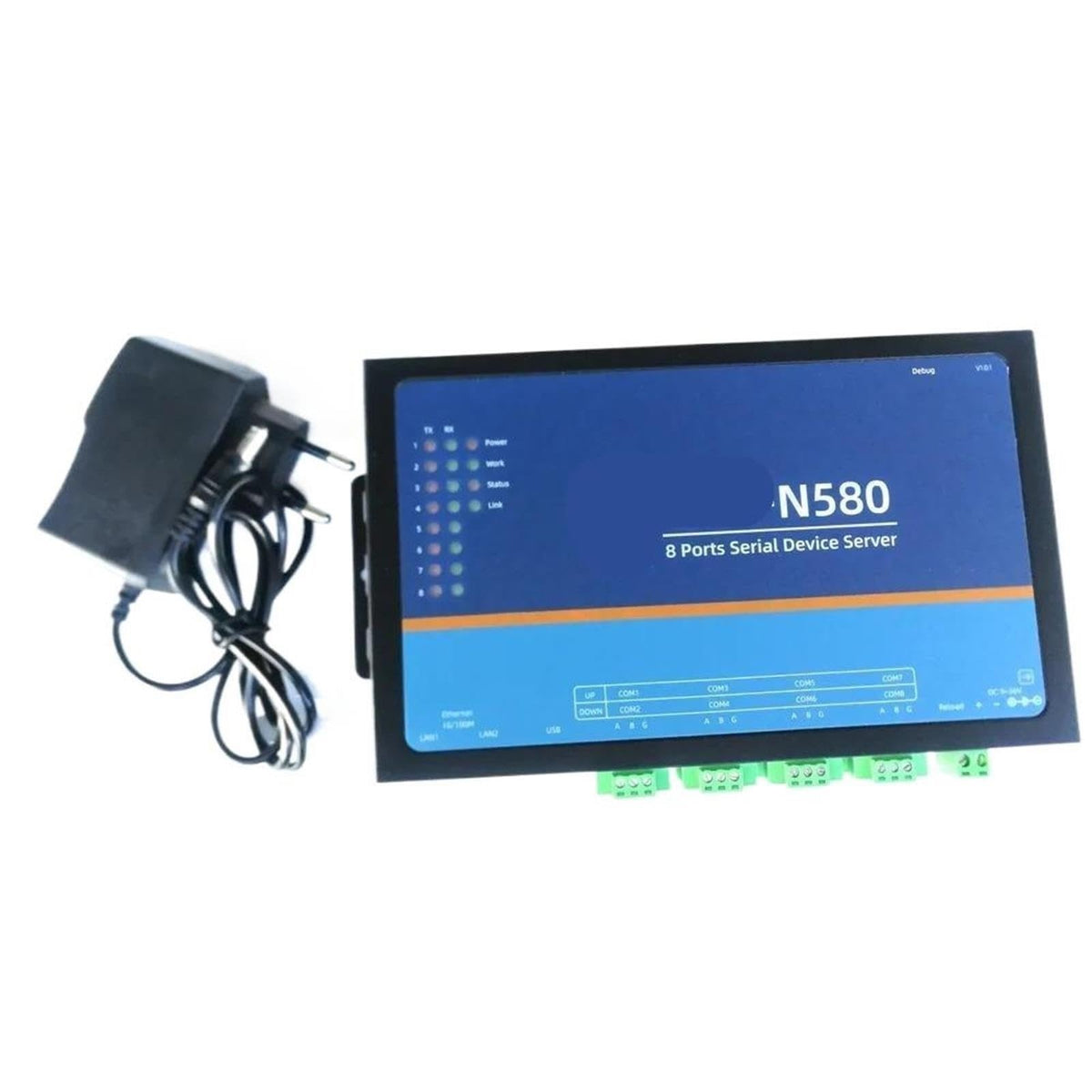 8‑Port RS485 Ethernet Serial Server USR‑N by EJHUMWNZP – One Size, One Color, Model EJHUMWNZP