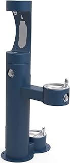 Elkay Bi-Level Pedestal Ftn W/Upper Bf & Dog Bowl, Ada , Blu