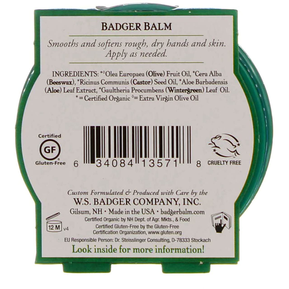 Balm 2z Tin Size 2z Badger Balm 2z Tin 2z – 2 Ounce (Pack of 4), Pack of 4, Model 366854