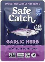 Safe Catch Elite Wild Tuna, Garlic Herb, Non-GMO, 2.6 Oz (Pack of 12)