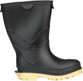 TINGLEY StormTracks 11614 Toddler Rainboot, 06, Black/Tan | 100% waterproof construction, Stays flexible in cold temperatures, Slip-resistant