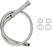Replacement for T&S Brass B-0044-H Pre-Rinse Hose,44" Flexible Hose with Heat Resistant Gray Handle,Silver,Stainless Steel