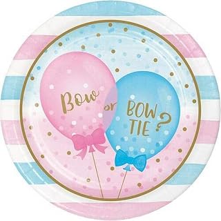 Creative Converting 336064 Gender Reveal Party Plate 8.75" Multicolor