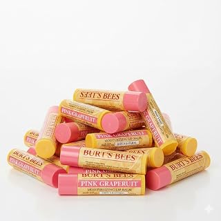Burt's Bees Pink Grapefruit Moisturizing Lip Balm .15 Ounce 100% Natural Origin (24)