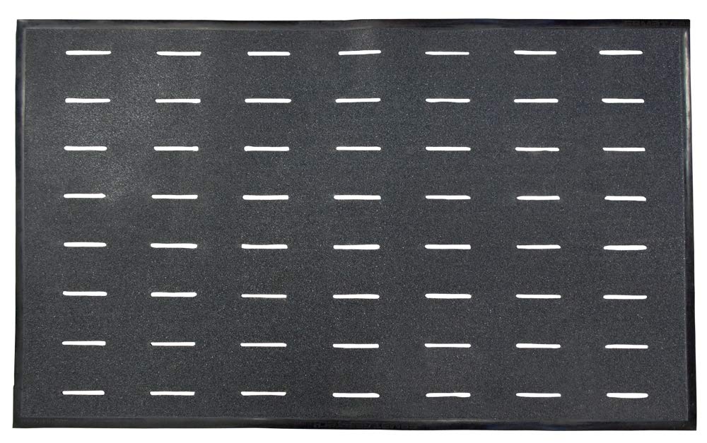 Grip Black Slip Resistant Floor Mat by SR Max – 3' x 5' (Rectangular), Rubber, Black, Model SRMAT