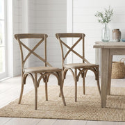 Helia Gray Set of Two Bentwood Dining Chairs by Furnifact – Elm,Plywood, Grey, Pack of 2