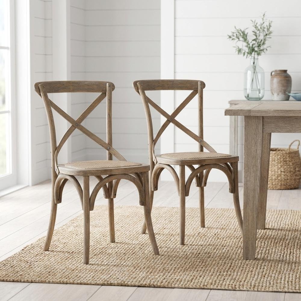 Helia Gray Set of Two Bentwood Dining Chairs by Furnifact – Elm,Plywood, Grey, Pack of 2