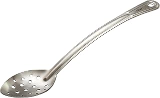 Winco 13" Stainless Steel Perforated Basting Spoon | Perforated design for easy liquid draining, Curved handle for precise control, Great for Cooking, Buffet Service and Serving