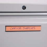 MasterVision 6" x 1" / Black / 10 Pack Label Holders