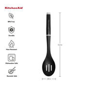 Classic Slotted Spoon by KitchenAid – One Size, Plastic, Black 2, Model KE004OHOBA