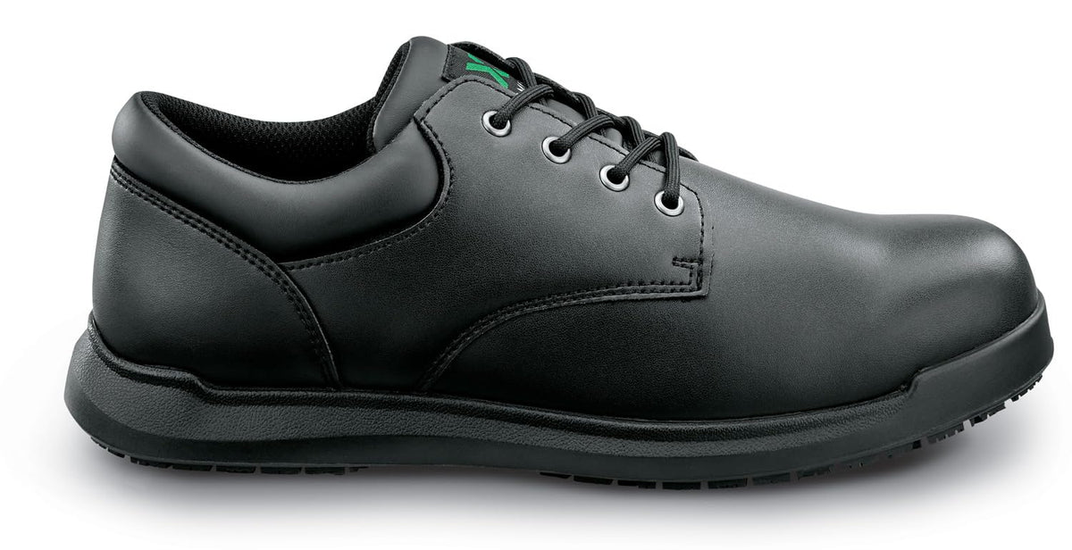 Mens Black MaxTrax Soft Toe SRO Oxford 10.0 M by SR Max – 10, Polyurethane, Black, Model Marshall II