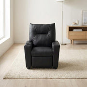Kids Recliners Black PVC Fabric Perline 23W by Furnifact – PVC Fabric, Wood, Foam, Black