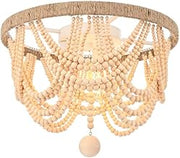 Jolie 16" Beaded Flush Mount in Beige