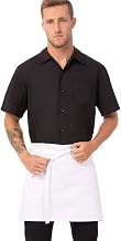 Chef Works Four-Way Server Apron | White Waist Apron for Men & Women, Reversible No Pocket Waitress Apron, Waiter & Serving Apron for Restaurant & Fine Dining
