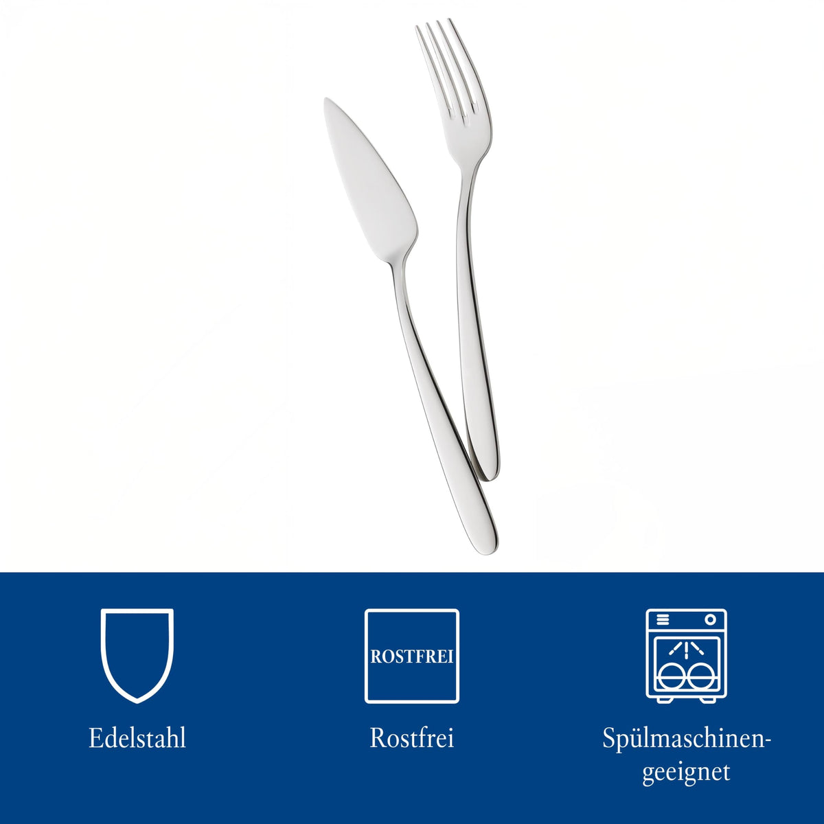 Daily Line Fish Set by Villeroy & Boch – Standard, Stainless Steel, Pack of 2, Model FBA_1264039360