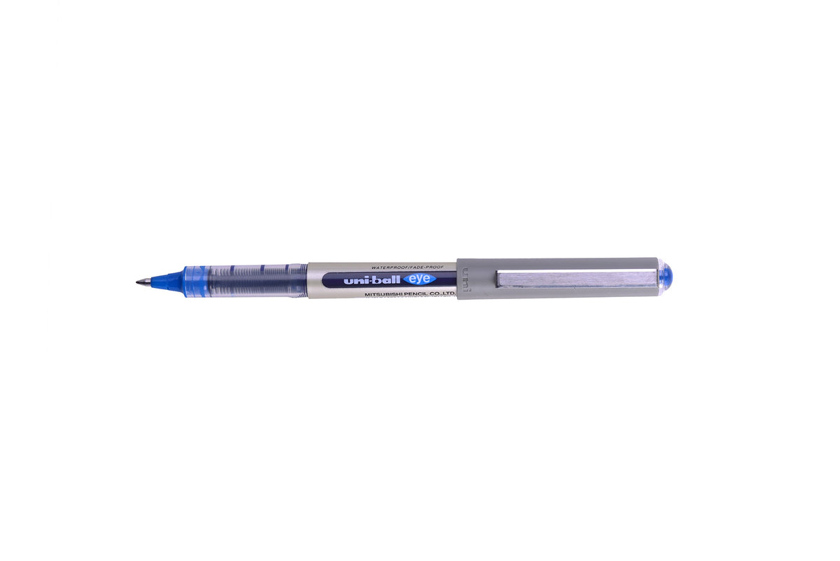 Eye Fine Rollerball Pens by Uni-Ball – 1 Count (Pack of 3), Stainless Steel, Blue, Black, Red, Model 153529308