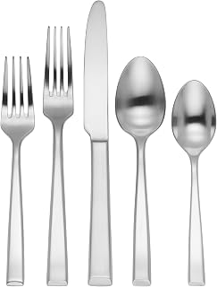 Reed & Barton East End Satin 20-Piece Silverware Set for 4, Flatware | cutlery set | 18/10 stainless steel | dishwasher safe | silver | kitchen and dining | place setting knives spoons and forks