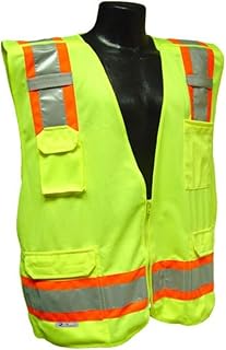 Radians SV46GM Class 2 Breakaway Survey Safety Vests, Two Tone Green, Medium