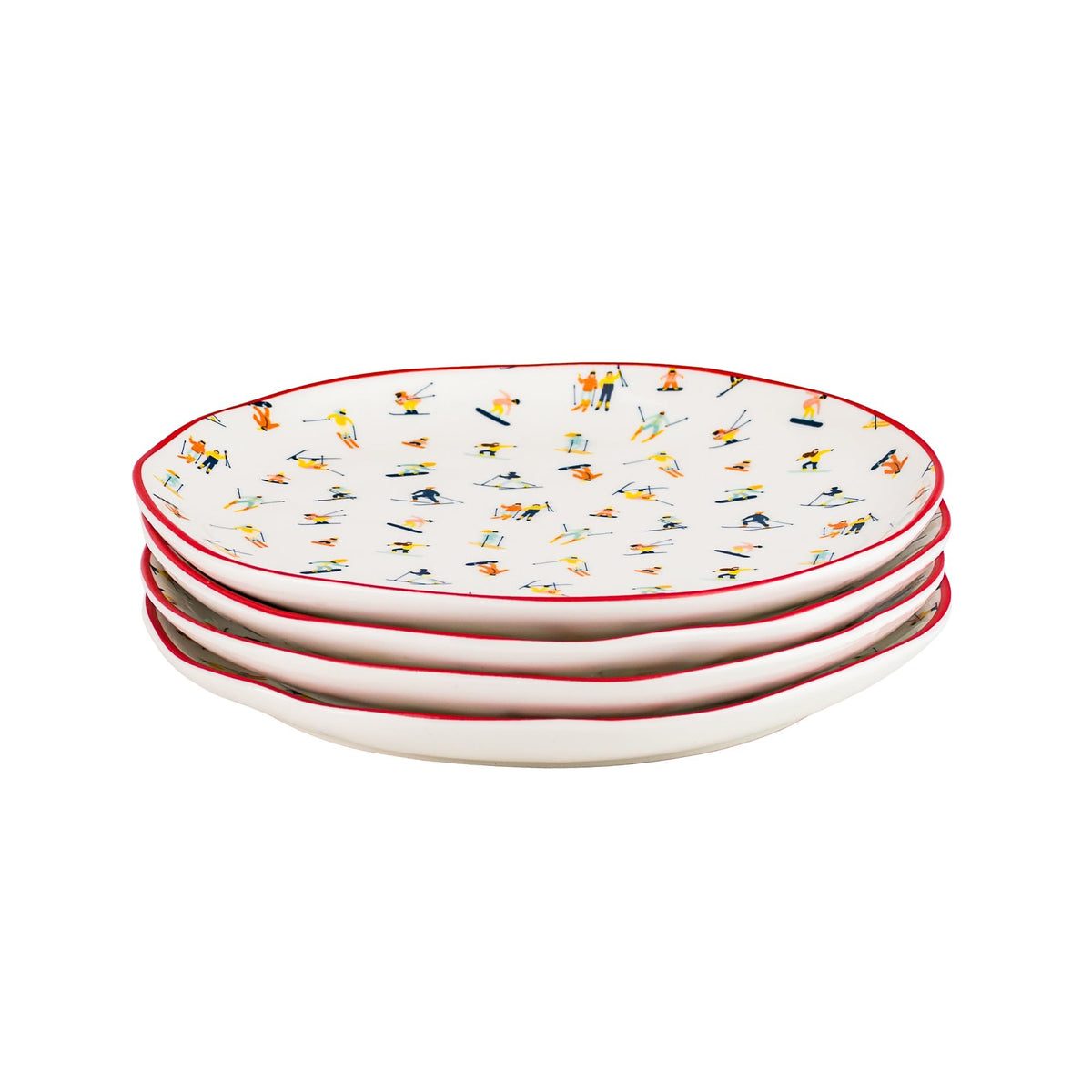 10 Strawberry Street Skiers / 6" / Traditional Appetizer Plates