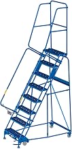 Global Industrial 8 Step Steel, Blue Powder Coat Finish, 550 Lbs. Capacity