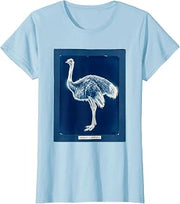 Women's Legally Flightless Cyanotype Emu Bird Lover Meme Humor T-Shirt