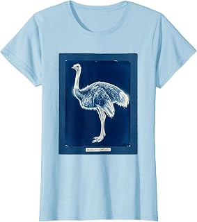 Women's Legally Flightless Cyanotype Emu Bird Lover Meme Humor T-Shirt