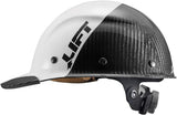 DAX Fifty 50 Carbon Fiber Cap Style Hardhat ANSI Compliant 6 Point Upgraded Suspension Triple Reinforced Crown by LIFT Safety – White / Black, Carbon Fiber, Model HDC50C-19WC