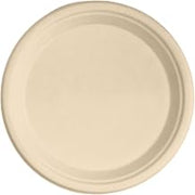 Responsible Products 10 inch Round Plates, Tree-Less™ Compostable Molded Fiber Round Plates, Extra Strength, Tree-Free and Made Without PFAS, Natural Brown (500 Count)