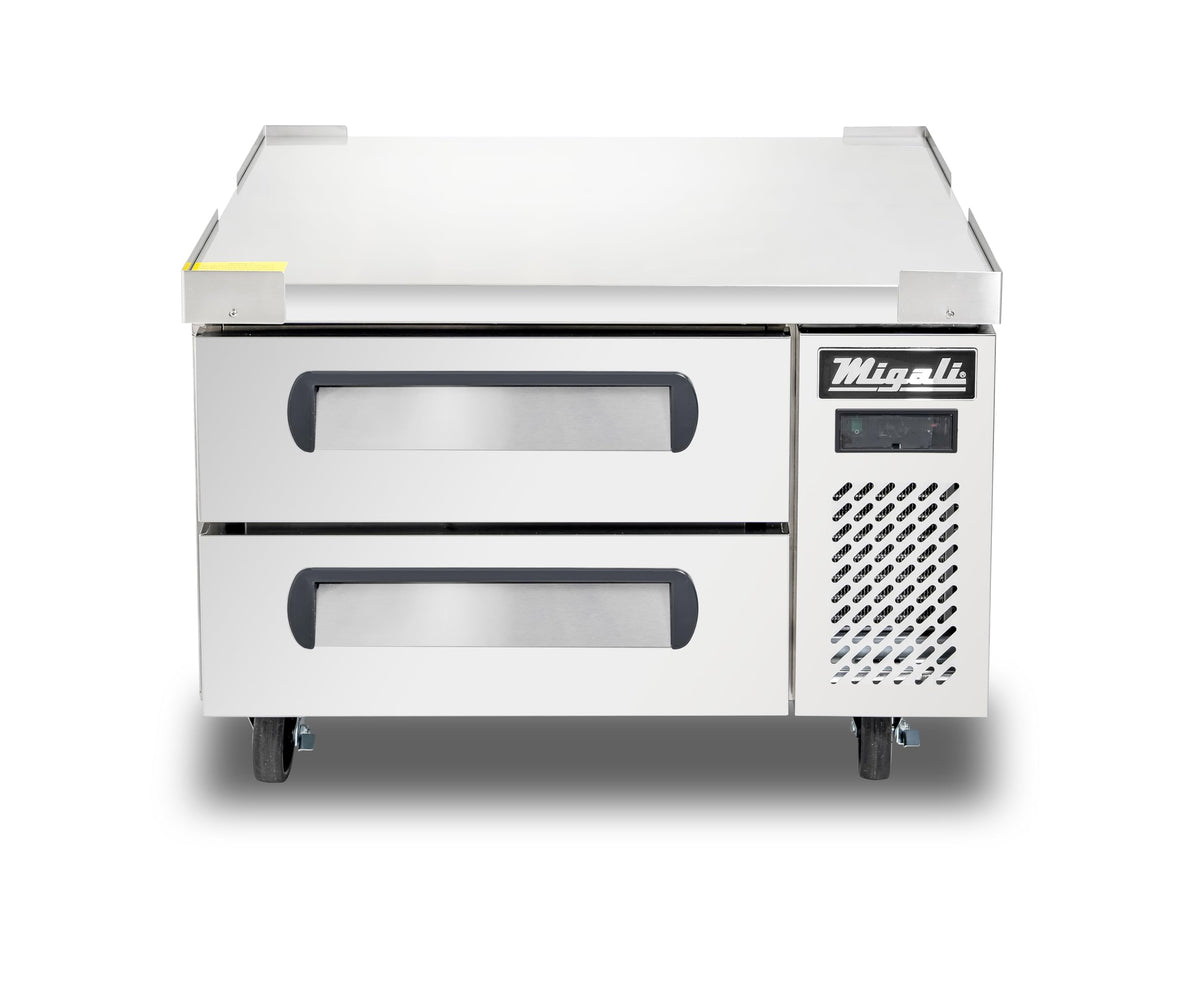 36″ Wide Refrigerated Chef Base by Migali – 36", 4.7 cubic_feet, Stainless Steel, Model C-CB36-HC