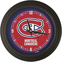 Holland Bar Stool ClkNL15BKMonCan 15 in. Montreal Canadiens Logo Traditional Wall Clock - Black