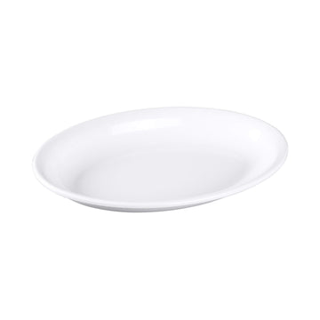15" x 10" White Oval Heavy-Duty Melamine Plastic Serving Platter by Elite Global Solutions – 15" x 10", 2.5 quarts, Melamine, White, Model M1510OV-NW