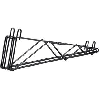 24" Double Arm Shelf Bracket Black Epoxy by Nexel – Steel, Black, Model DAB24B