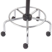 4 Way Adjustable Stool with Chrome Base by Global Industrial – 23.5"W x 24"L x 9"H, chrome, Black, Model A203TC