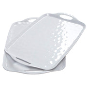 TP Melamine Serving Platters, 19 x 12 Inch Rectangular, Set of 2, Pure White