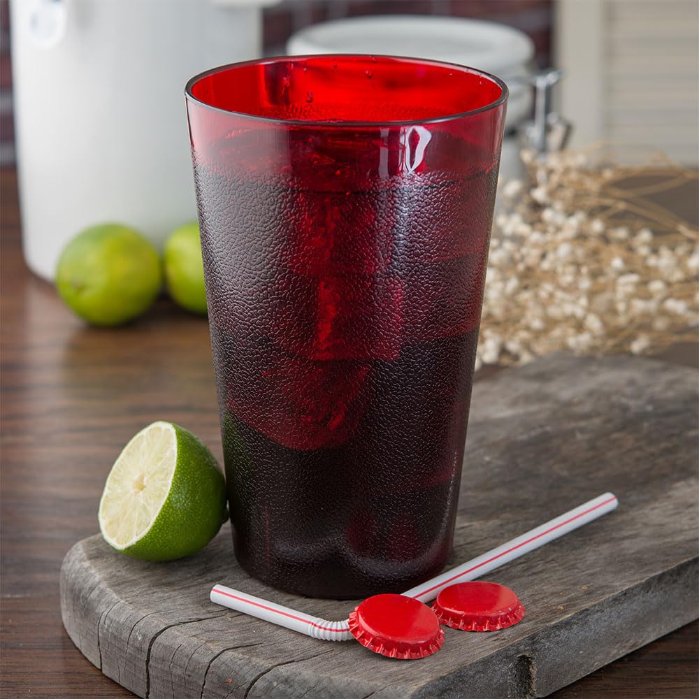 32 oz Ruby Textured Plastic Tumbler by Carlisle / CFS Brands – 32 Ounces, Plastic, Model 523210
