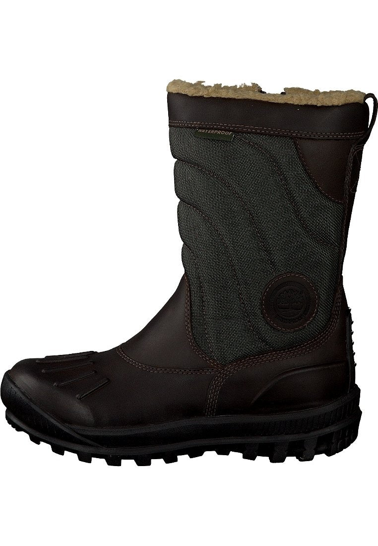 Women's Mount Holly Duck Boot by Timberland – 9, leather-and-fabric, Dark Brown, Model 18648