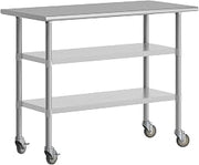 Flash Furniture 48x24" Stainless Steel Locking Prep Table