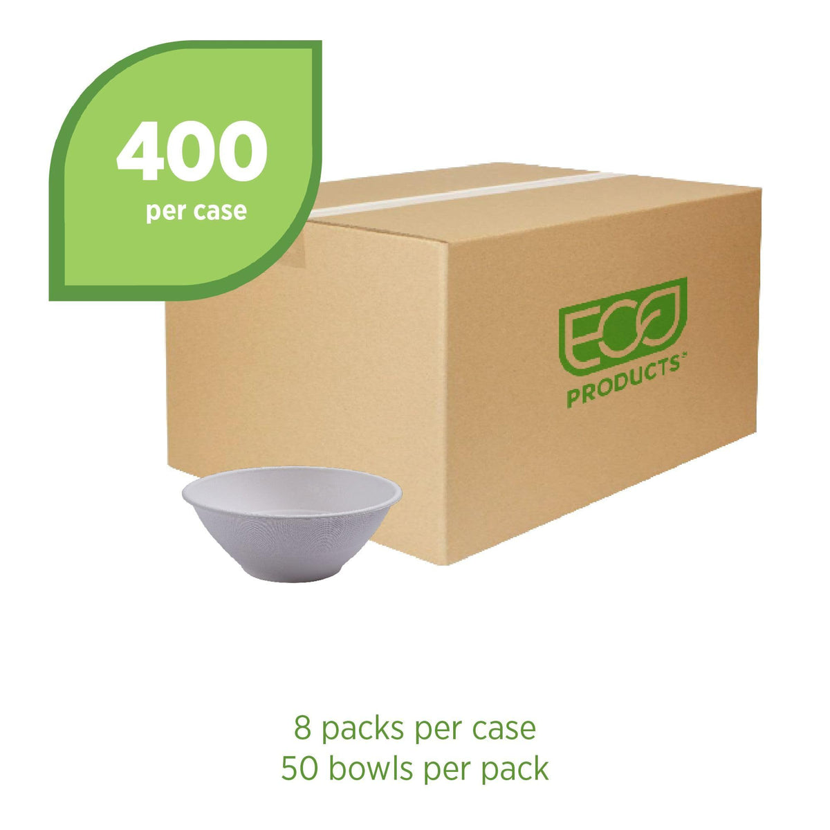 ECO PRODUCTS 40oz / White / Noodle Bowls (Vanguard) Bowls