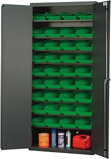 QUANTUM STORAGE SYSTEMS Specialty Cabinet W/36 Green Bins