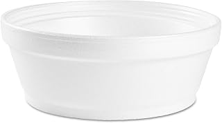 DART 8SJ32 Foam Container 8 oz White Squat 500/Carton