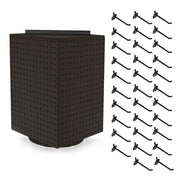 Azar Displays Pegboard + Hooks / Black / 14" x 14" x 21" Pegboard Hooks